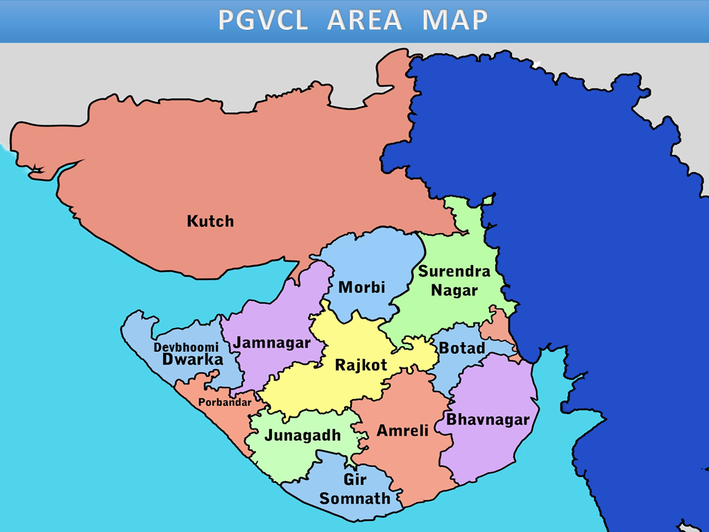 पीजीवीसीएल क्षेत्र का नक्शा