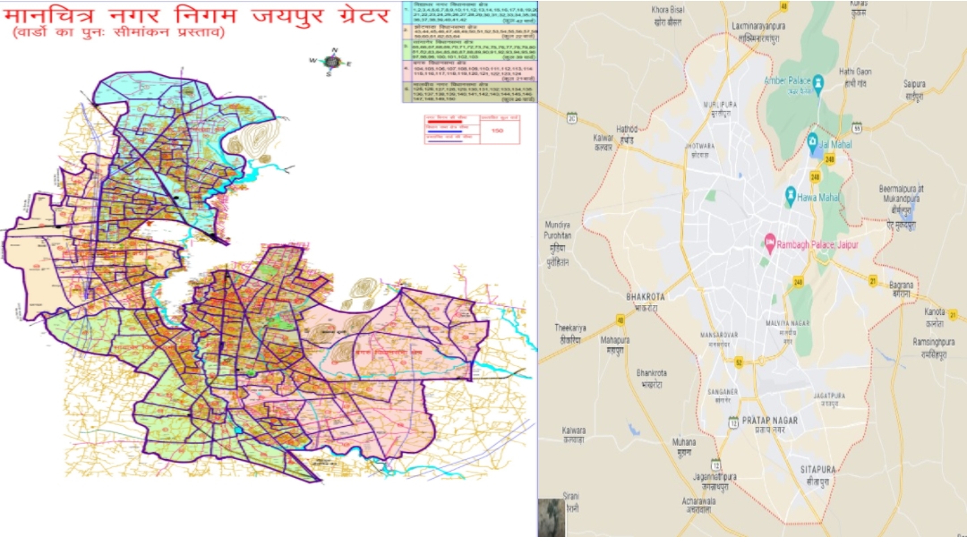 Map of Greater Jaipur Nagar Nigam